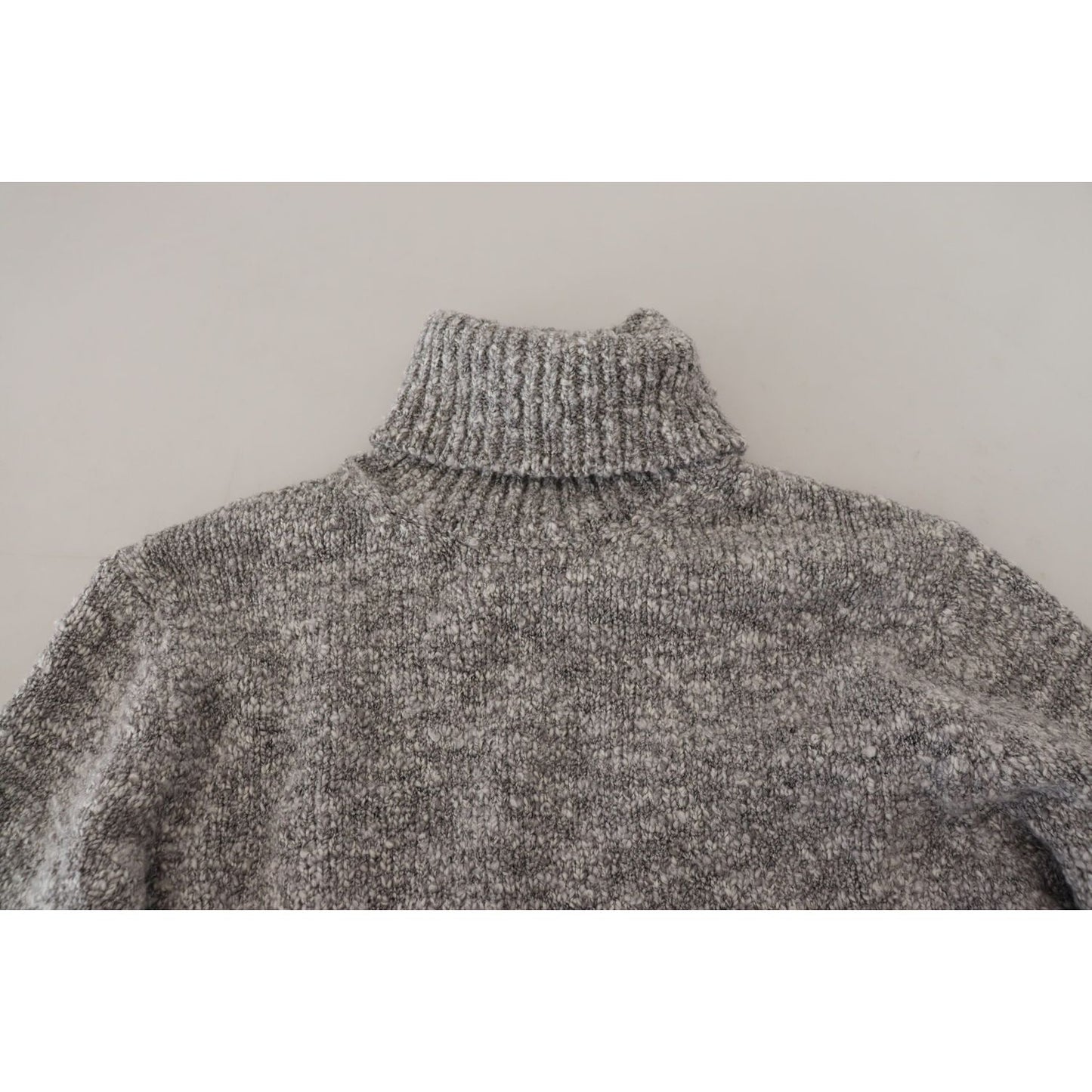 Dolce & Gabbana Gray Wool Knit Turtleneck Pullover Sweater
