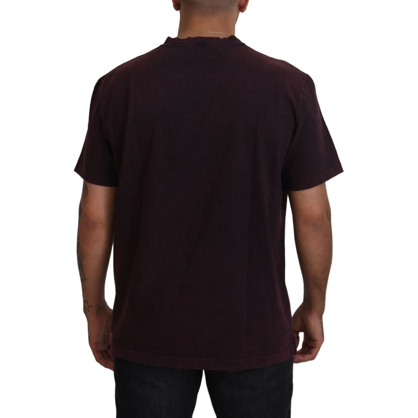 Dolce & Gabbana Bordeaux Crewneck Short Sleeve T-shirt