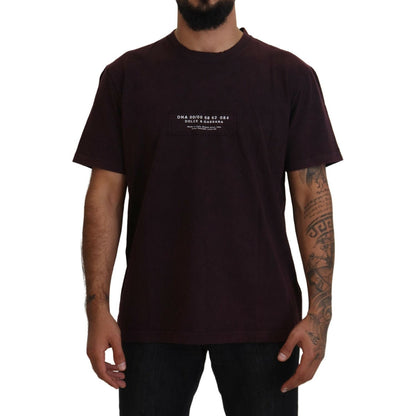 Dolce & Gabbana Bordeaux Crewneck Short Sleeve T-shirt