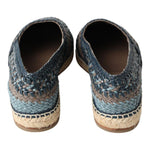 Dolce & Gabbana Sumptuous Woven Leather Espadrilles Dolce & Gabbana Dark Slate Gray