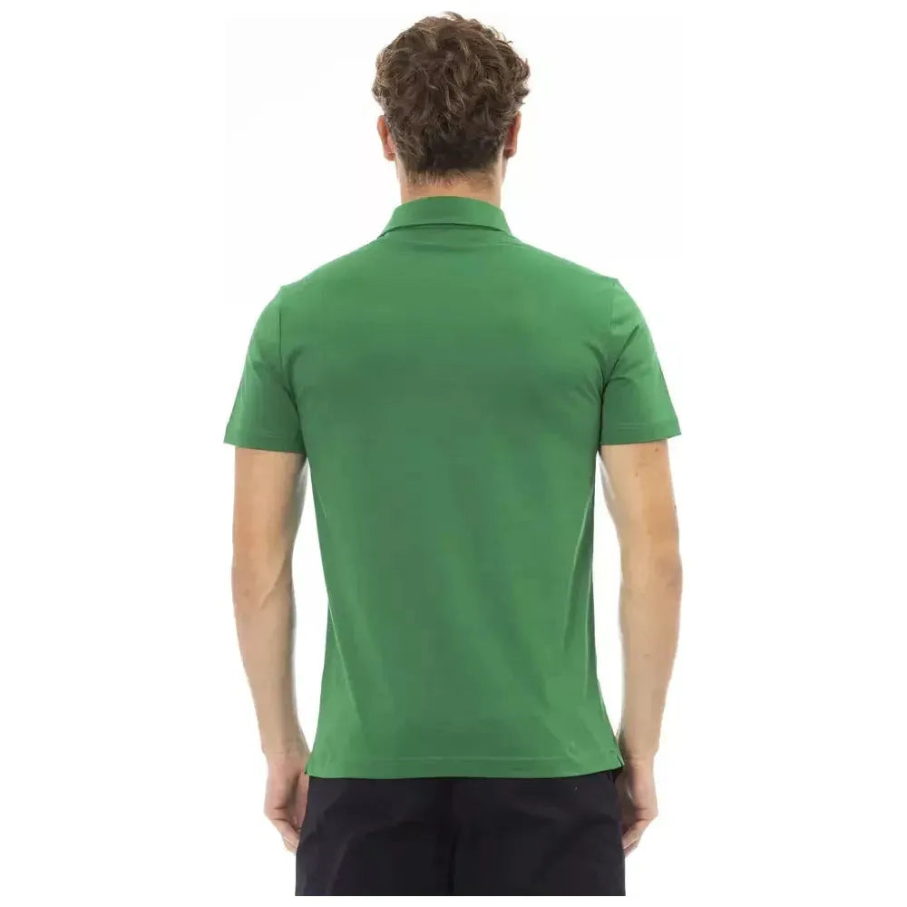 Baldinini Trend Green Cotton Men Polo