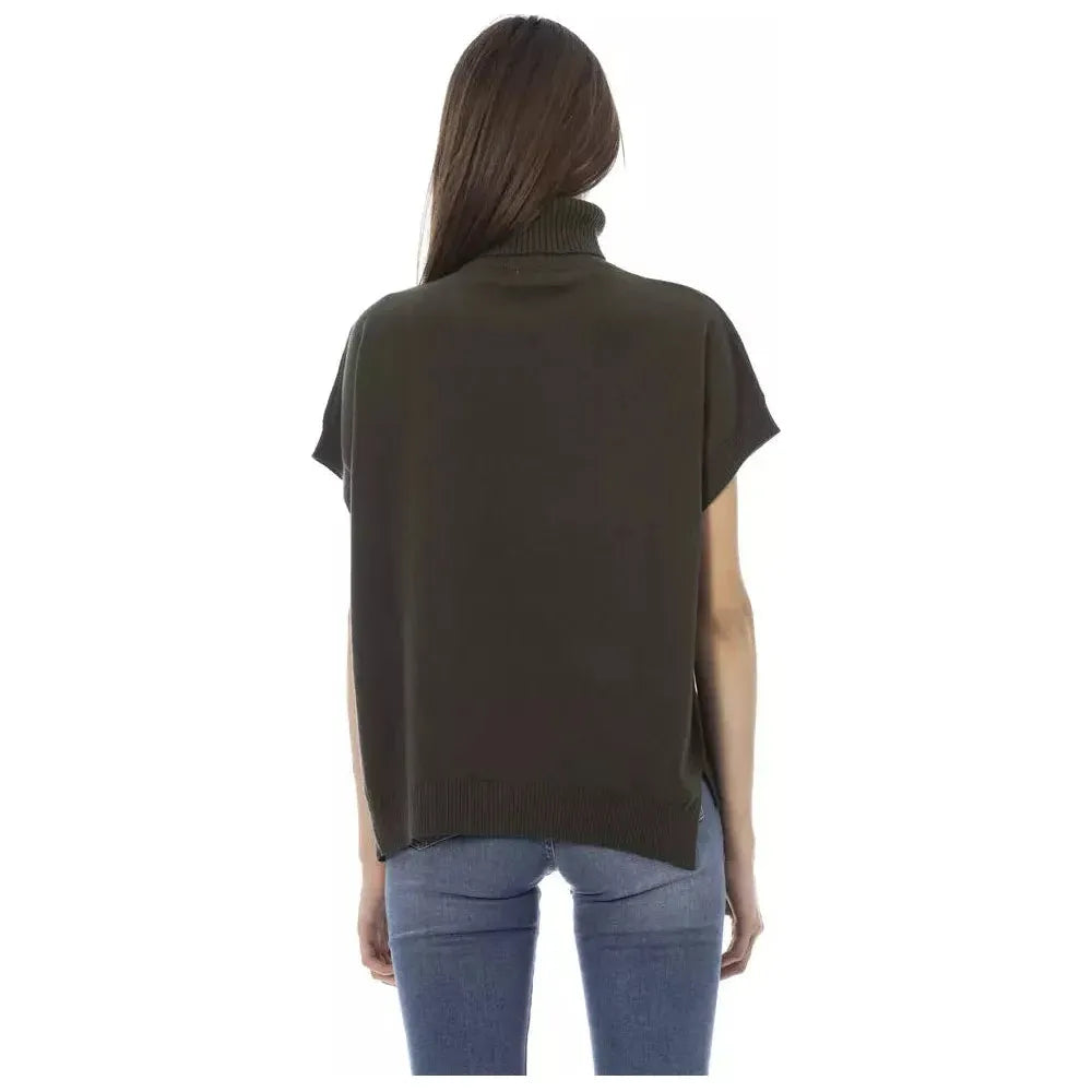 سترة نسائية من الصوف باللون الأخضر من Baldinini Trend