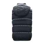 Versace Elegant Black Logo Band Vest with Detachable Hood Versace Dark Slate Gray