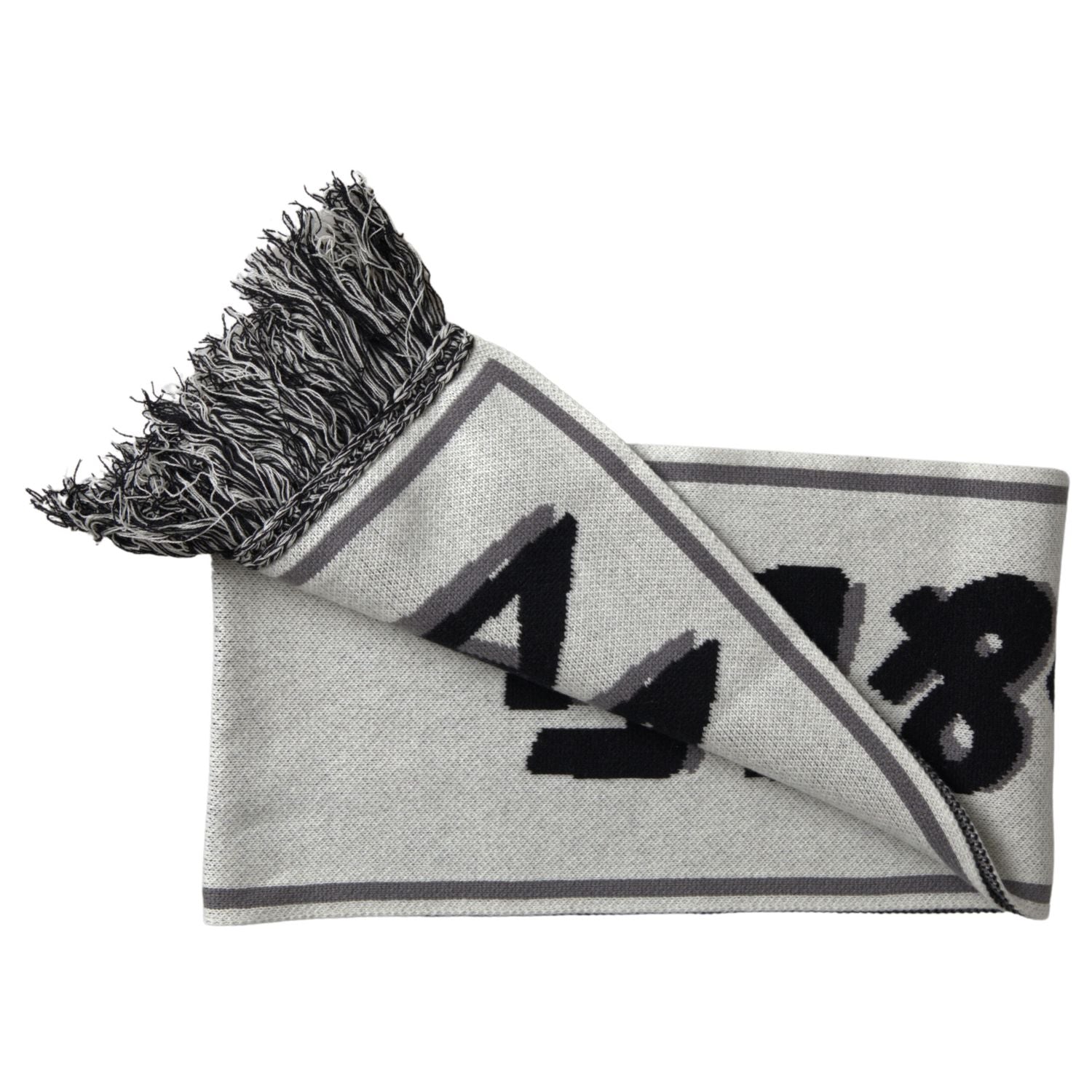 优雅灰色羊绒男士围巾