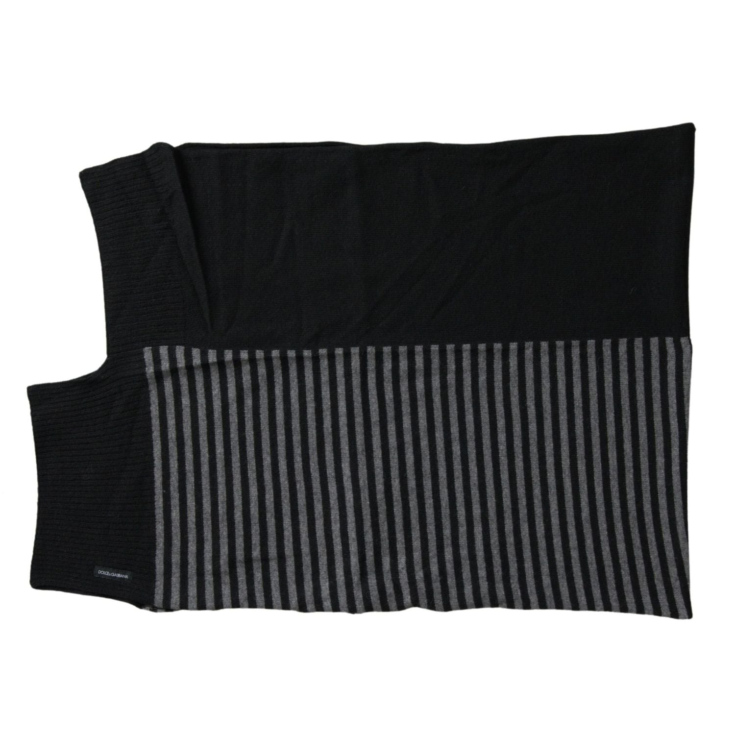 优雅条纹羊毛混纺男士围巾