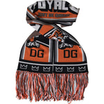 Dolce & Gabbana Multicolor Wool DG Royals Wrap Fringe Scarf MS7033