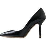 Dolce & Gabbana Black Patent Leather High Heels Pumps Shoes LA10243-35.5