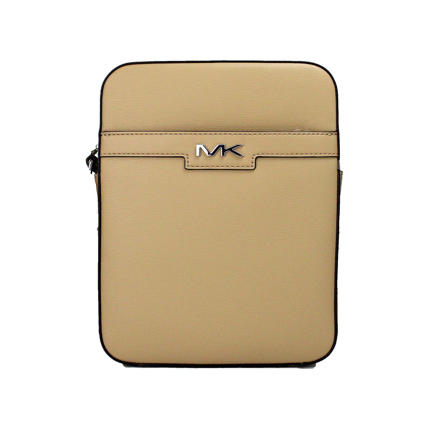Cooper 中号驼色十字纹皮革 Flight Crossbody 包