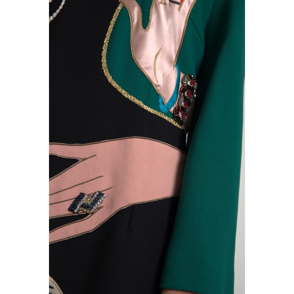 Dolce & Gabbana Multicolor Long Sleeves A-line Maxi Dress DR28730-48