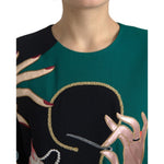 Dolce & Gabbana Multicolor Long Sleeves A-line Maxi Dress DR28730-48