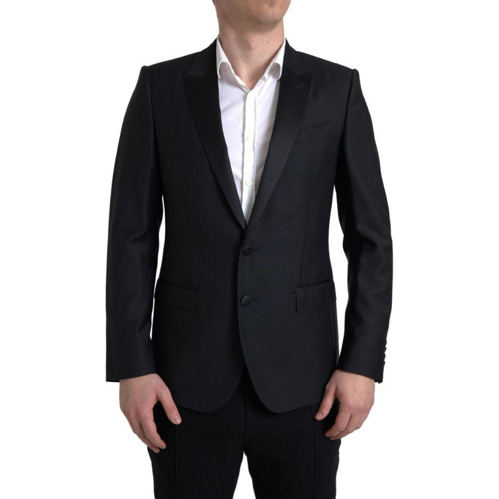 Dolce & Gabbana Exquisite Slim Fit Wool-Blend Blazer Dolce & Gabbana Black