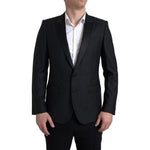 Dolce & Gabbana Exquisite Slim Fit Wool-Blend Blazer Dolce & Gabbana Black