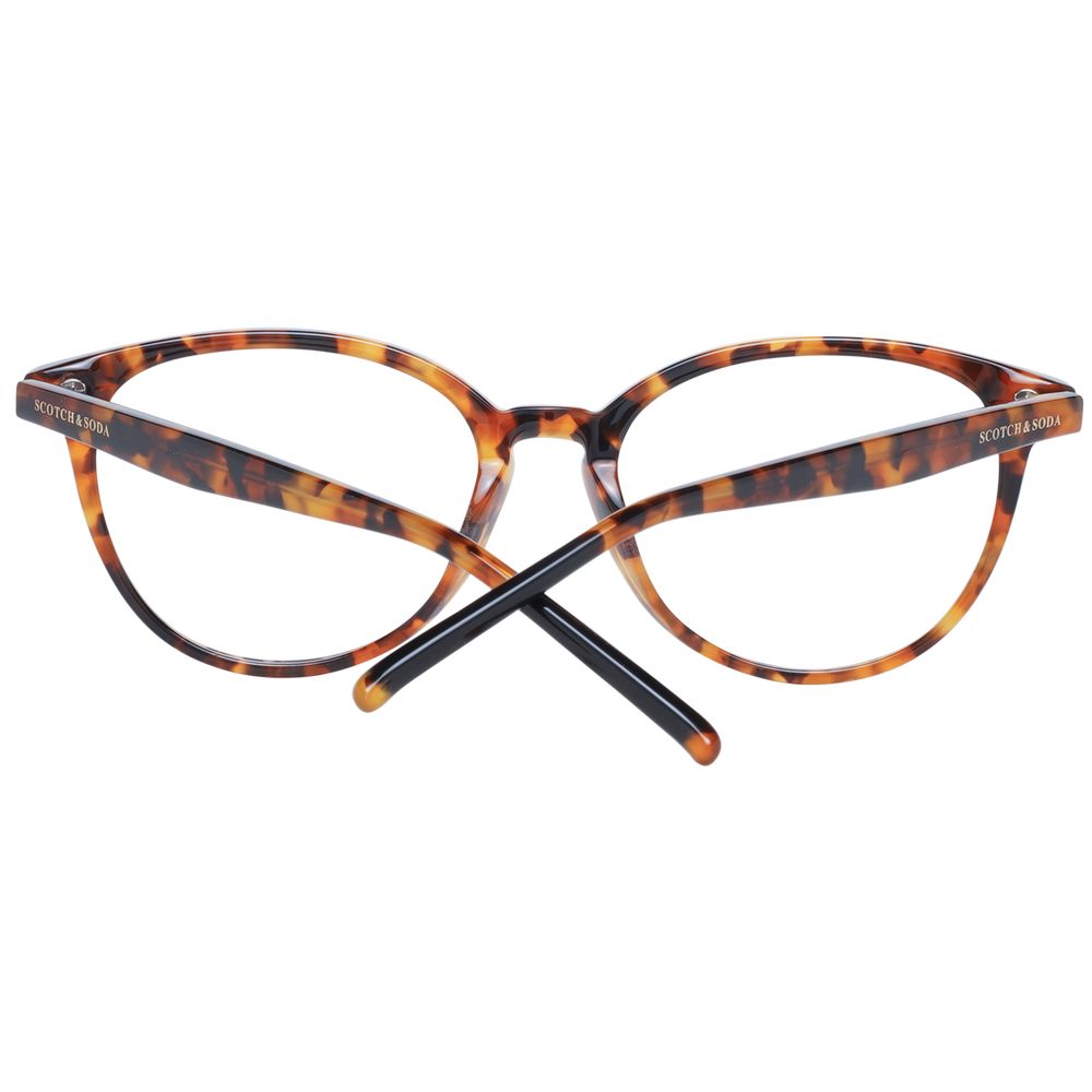Scotch & Soda Brown Women Glasses Frame, cat eye style, full-rim acetate, 53-17-135 size, branded case included.