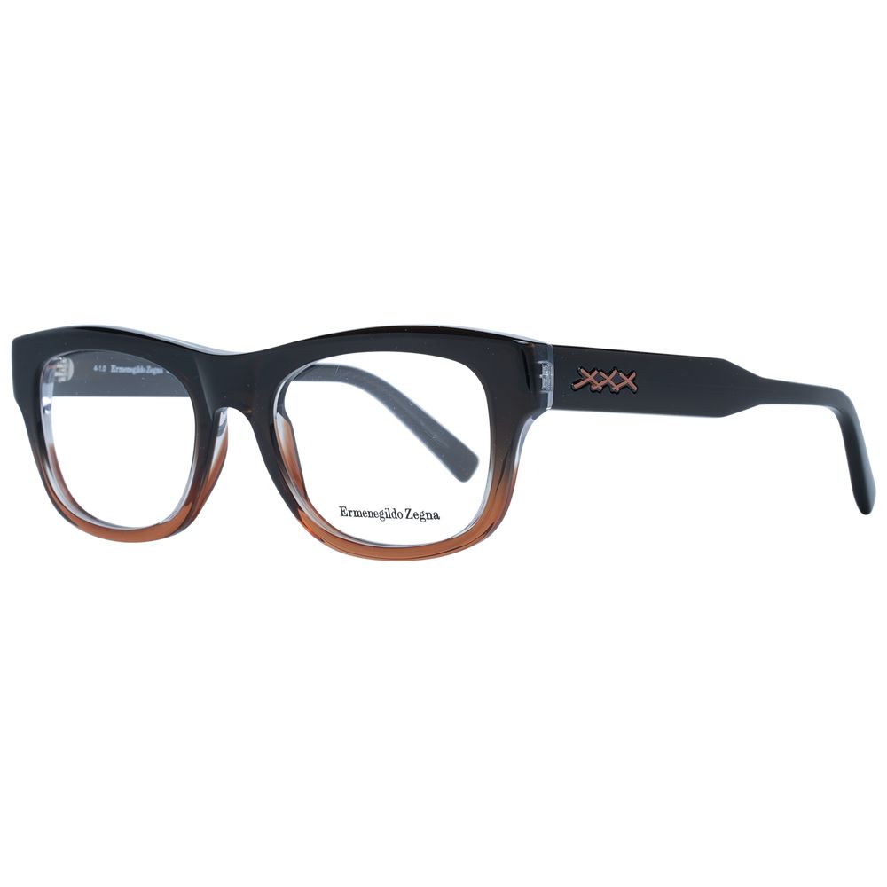 Ermenegildo Zegna Brown Men Glasses Frame