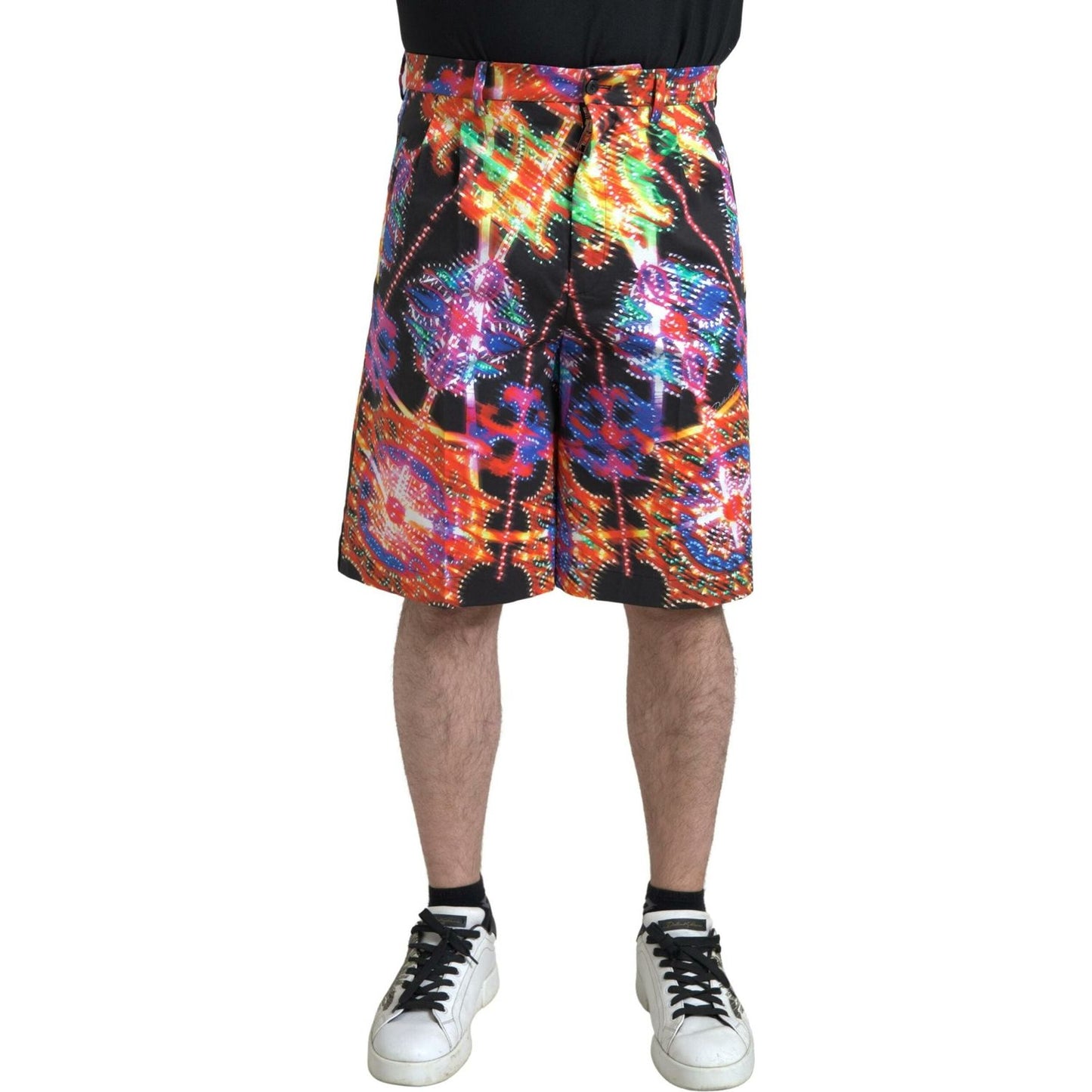 Dolce & Gabbana Multicolor Printed Cotton Men Bermuda Shorts