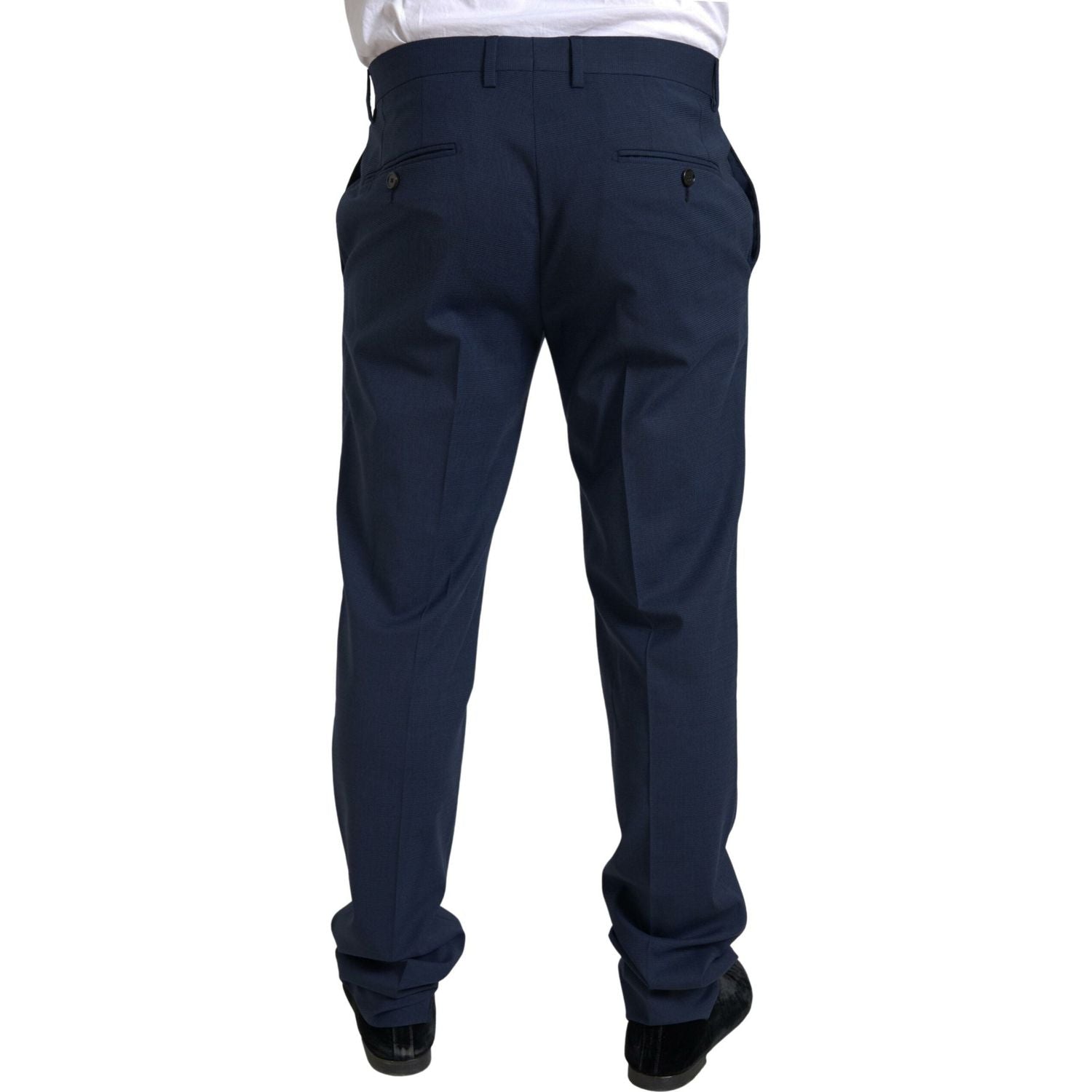 优雅修身蓝色两件套西装