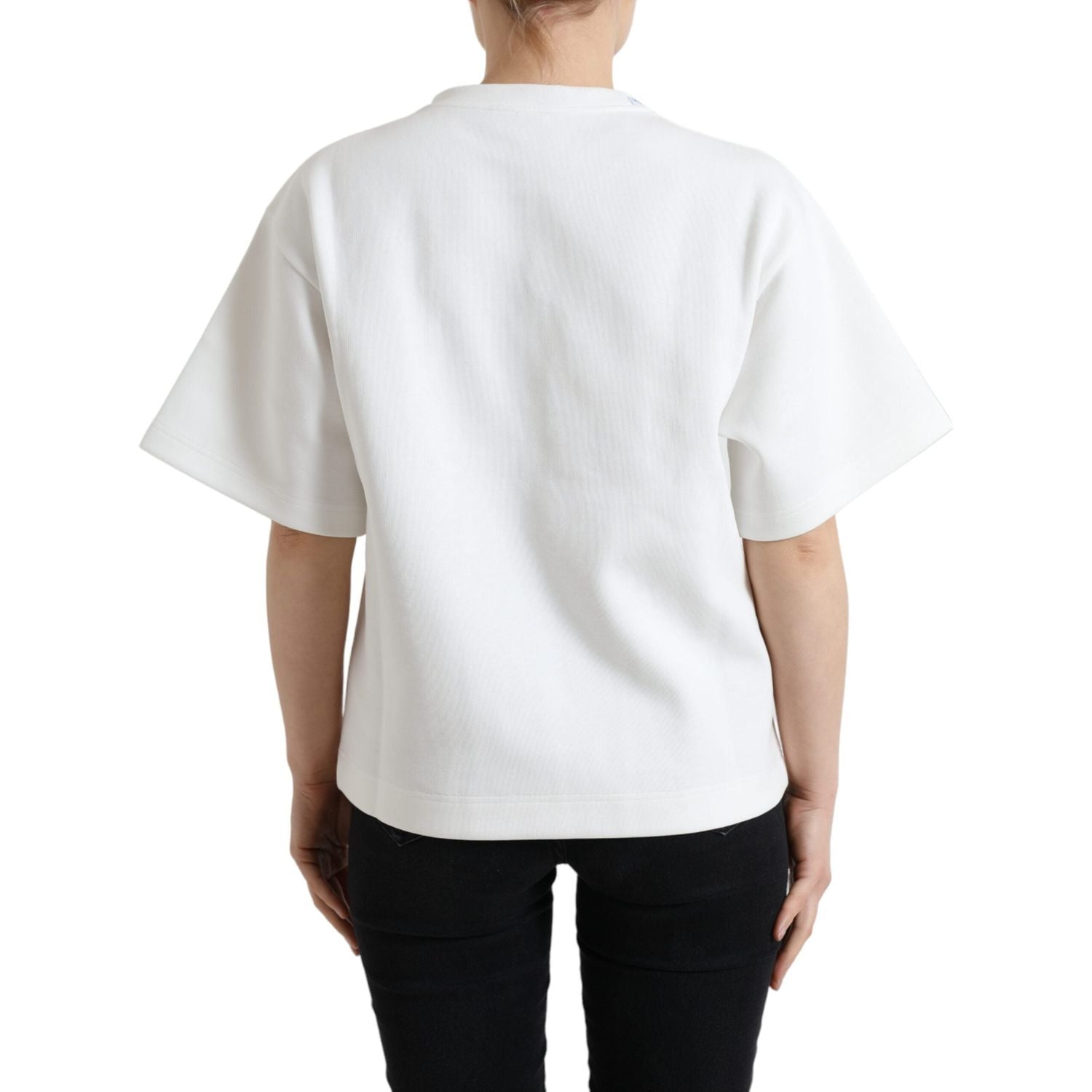 装饰圆领时尚 T 恤