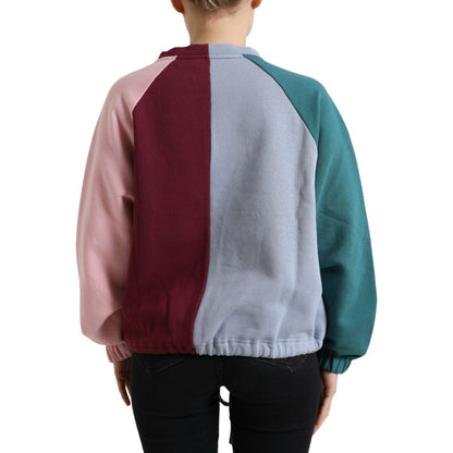 Dolce & Gabbana Multicolor Cotton Crew Neck Pullover Sweater