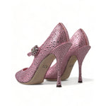 Dolce & Gabbana Pink Strass Crystal Heels Pumps Shoes