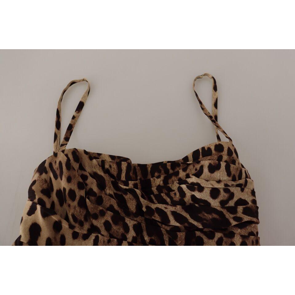 优雅豹纹卡迪连衣裙