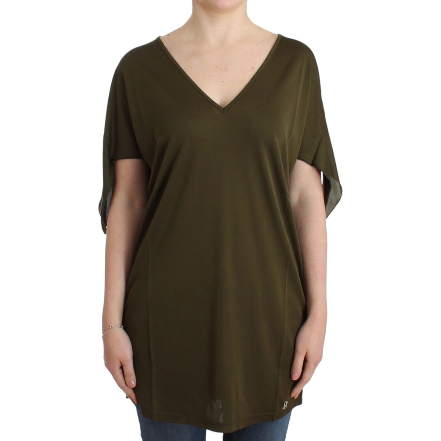 John Galliano Green shortsleeved blouse top