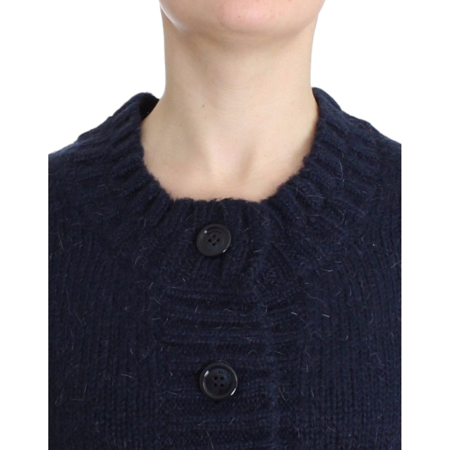 John Galliano Blue cropped cardigan