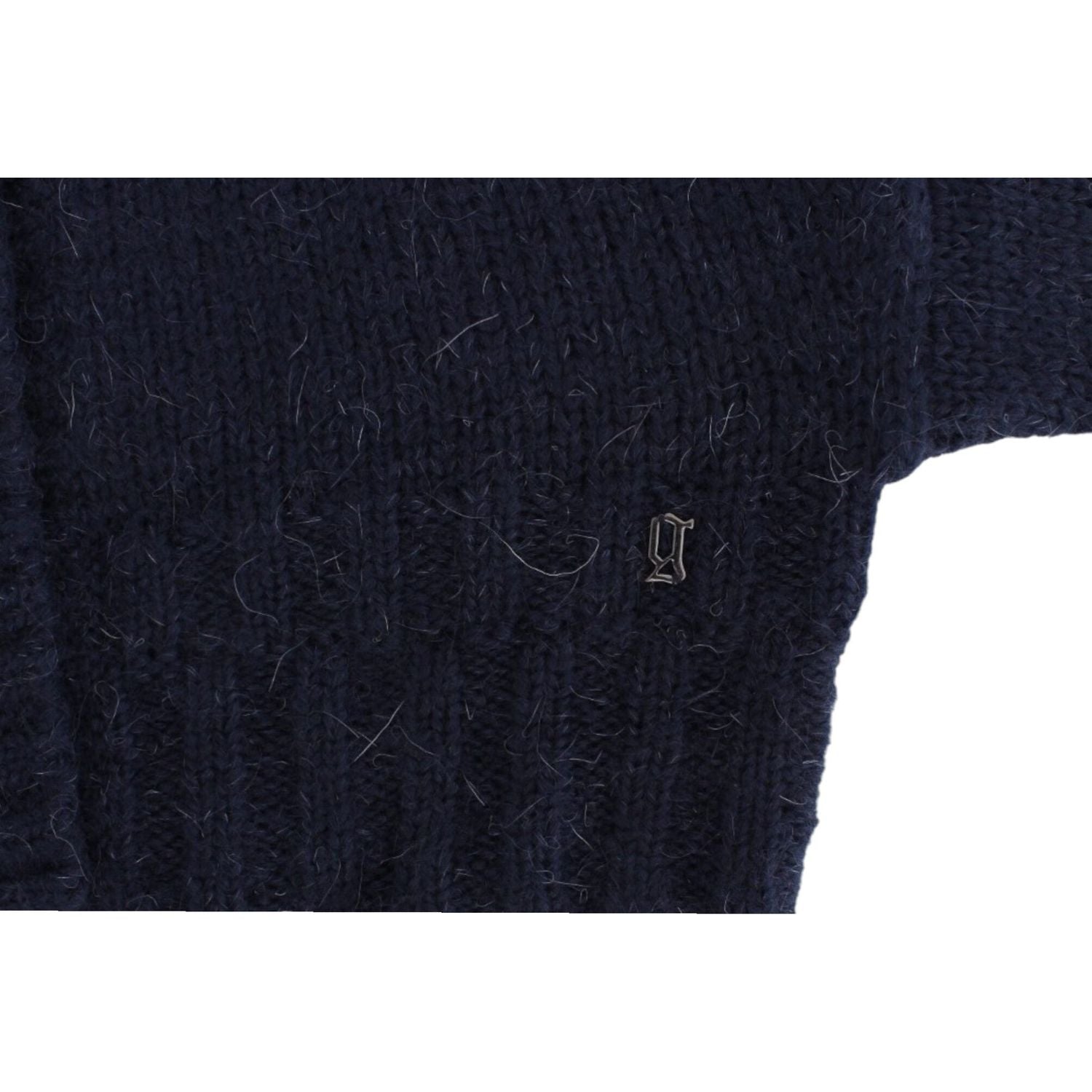 时尚短款蓝色开衫