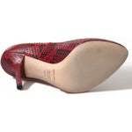 Dolce & Gabbana Red Ayers Leather Lace Socks Pumps Shoes LA10477-36.5