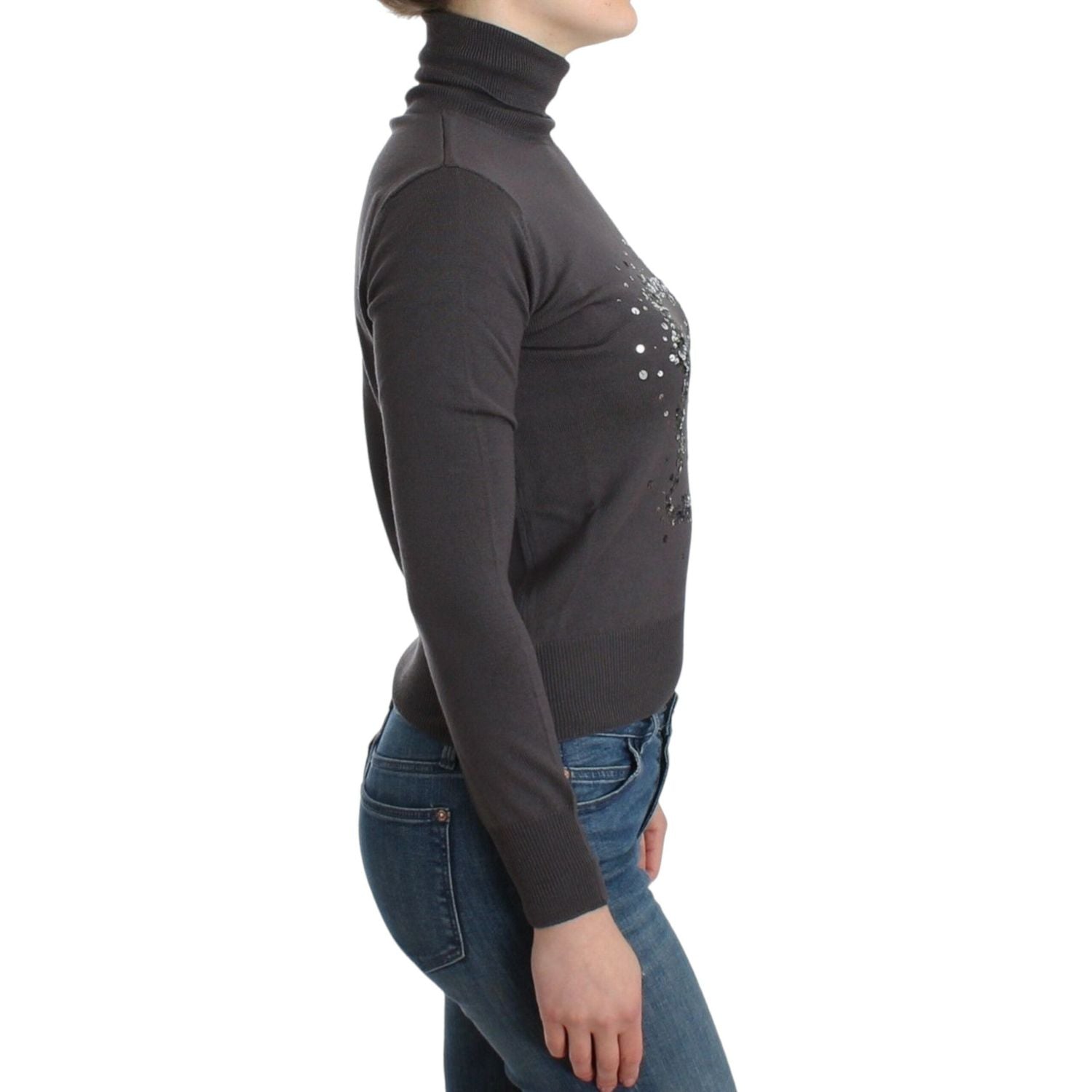 优雅纯羊毛高领毛衣