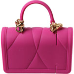 Dolce & Gabbana Pink Silicone Devotion Heart Bag Gold Chain Airpods Case
