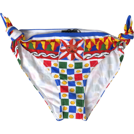 Dolce & Gabbana Multicolor Carretto Bottom Swim Beachwear Bikini