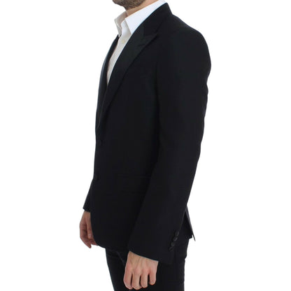 Dolce & Gabbana Black wool silk SICILIA blazer