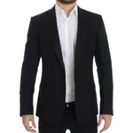 Dolce & Gabbana Elegant Black Silk Blend Sicilia Blazer Dolce & Gabbana Black