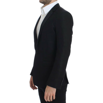 Dolce & Gabbana Black wool MARTINI slim blazer