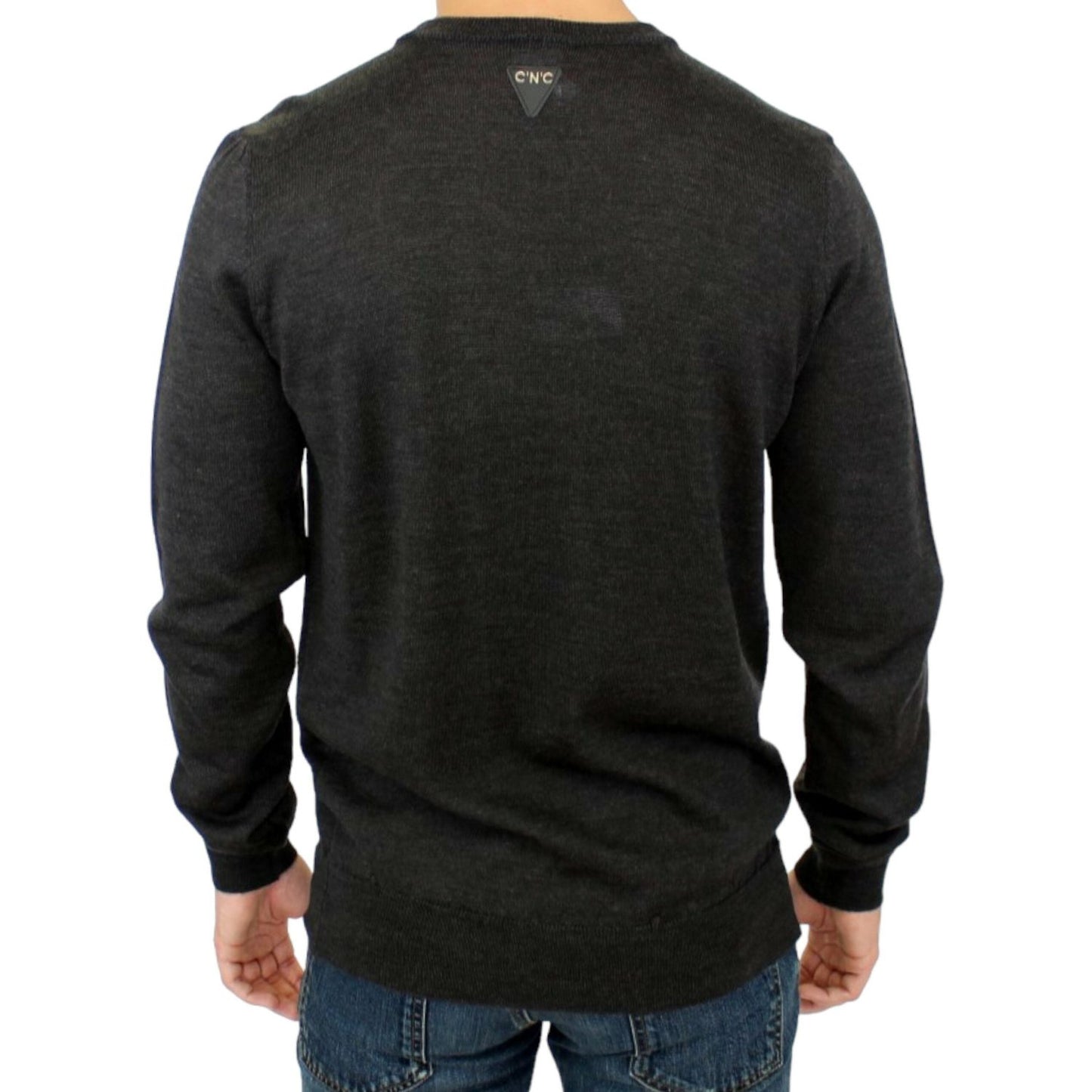 Costume National Gray crewneck pullover sweater