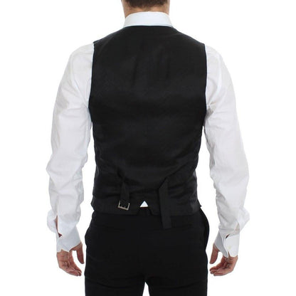 Dolce & Gabbana Blue Wool Formal Dress Vest Gilet