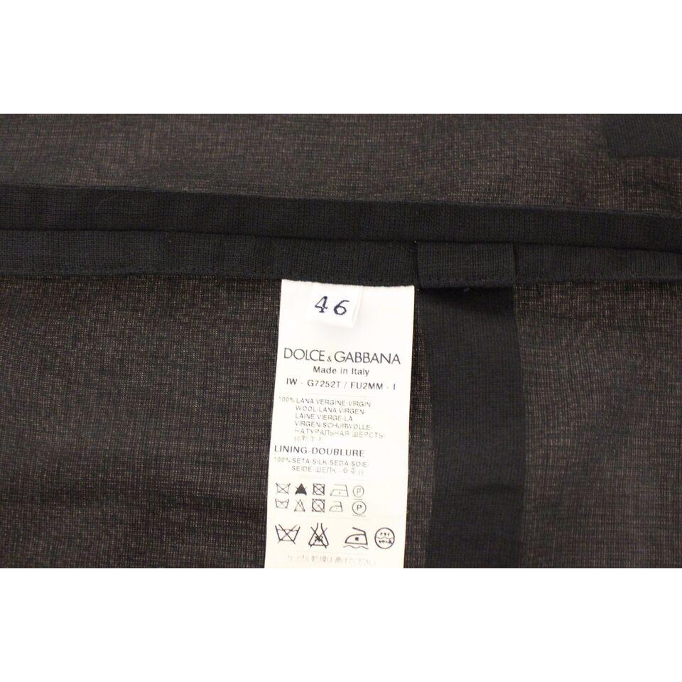 Dolce & Gabbana Black Wool Formal Dress Vest Gilet Jacket VES10037-1