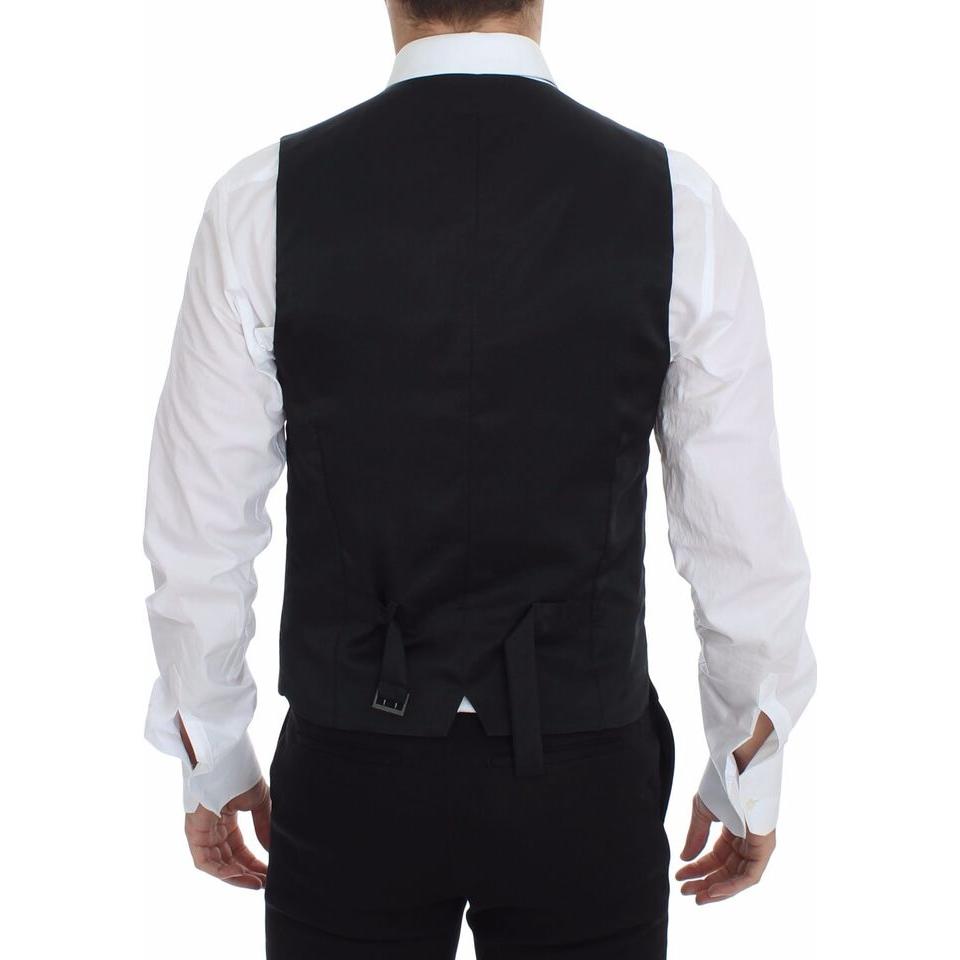 فستان دولتشي آند غابانا الأنيق المصنوع من الصوف الرمادي المرن