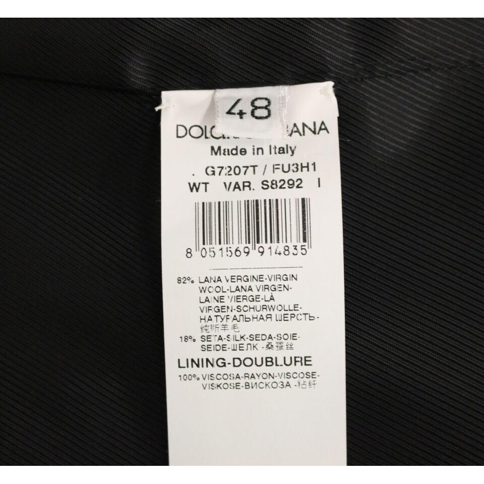 سترة أنيقة من مزيج الصوف باللون الرمادي من دولتشي آند غابانا