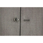 Dolce & Gabbana Elegant Gray Striped Dress Vest Dolce & Gabbana Dim Gray