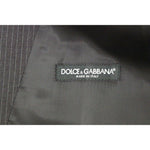 Dolce & Gabbana Elegant Gray Striped Dress Vest Dolce & Gabbana Dark Slate Gray