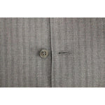 Dolce & Gabbana Elegant Gray Striped Wool Dress Vest Dolce & Gabbana Slate Gray