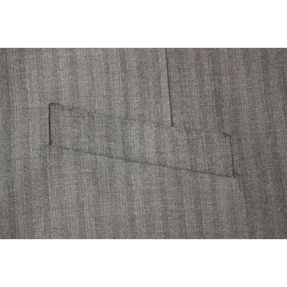 优雅灰色条纹羊毛连衣裙背心