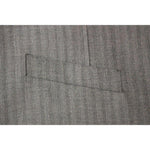 Dolce & Gabbana Elegant Gray Striped Wool Dress Vest Dolce & Gabbana Dim Gray