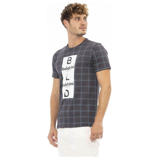 Baldinini Trend Gray Cotton Men T-Shirt Baldinini Trend Dim Gray