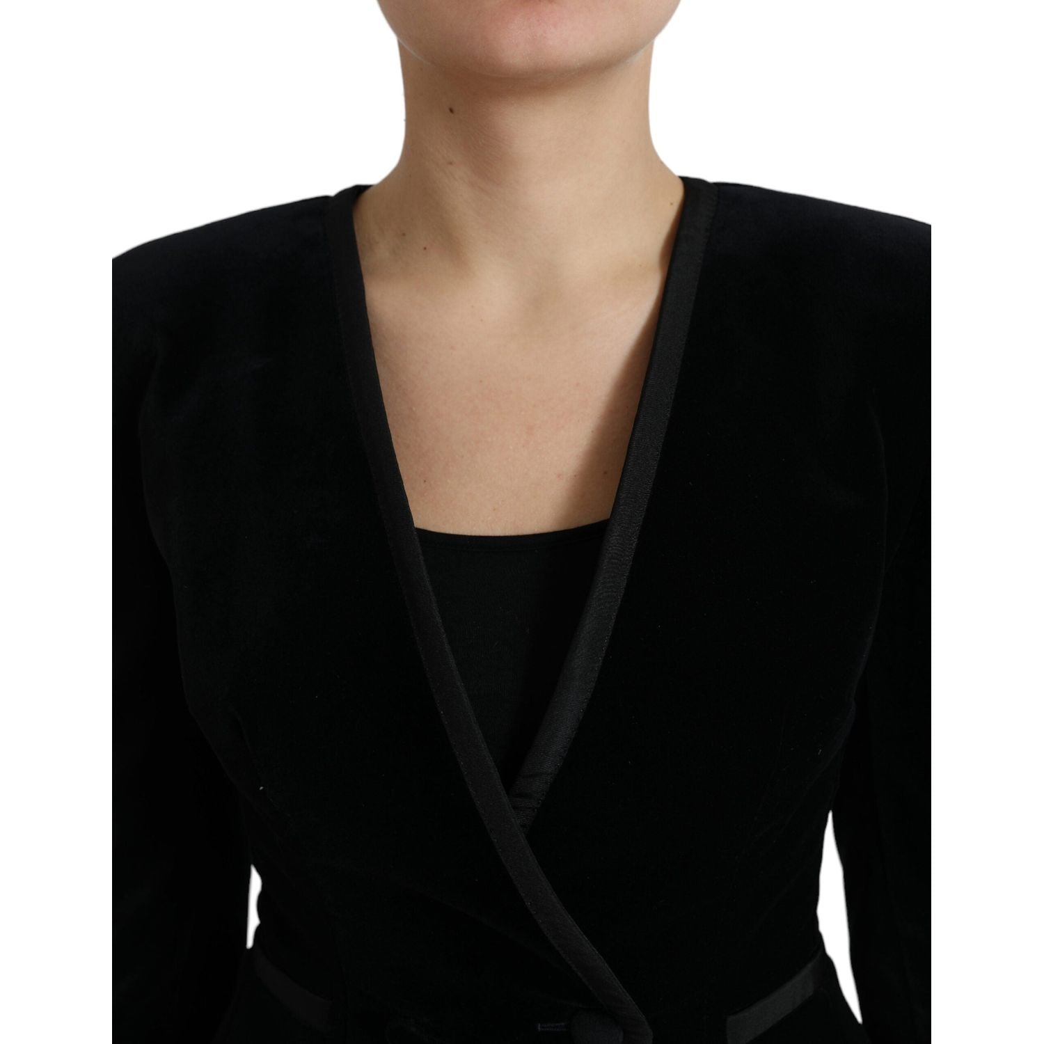 优雅双排扣棉丝西装外套