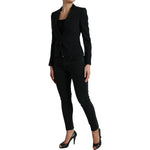 Dolce & Gabbana Black Wool Single Breasted Blazer Coat Jacket JKT3744-40
