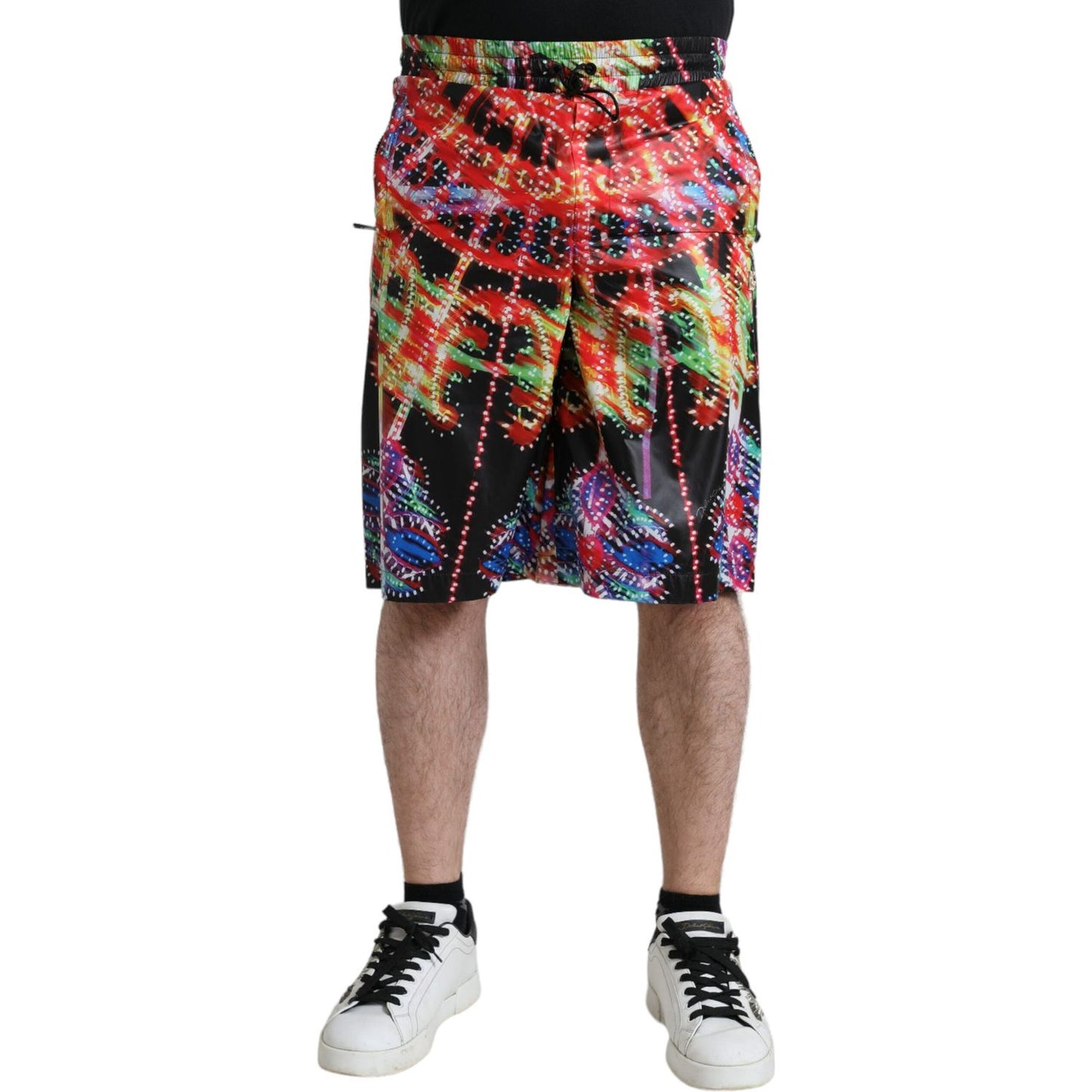 Dolce & Gabbana Multicolor Luminarie Print Men Bermuda Shorts PAN74870-46