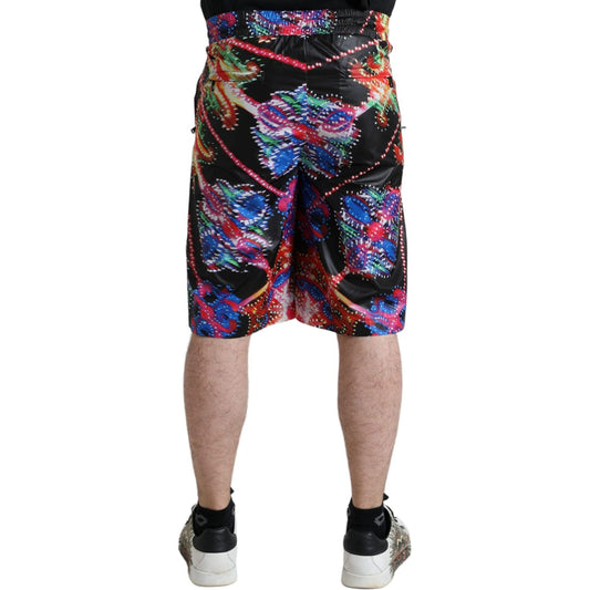 Dolce & Gabbana Multicolor Luminarie Print Men Bermuda Shorts PAN74870-46