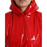 Dolce & Gabbana Shiny Red Hooded Cropped Short Coat Jacket JKT3707-40